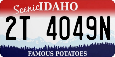 ID license plate 2T4049N