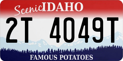 ID license plate 2T4049T