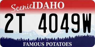 ID license plate 2T4049W