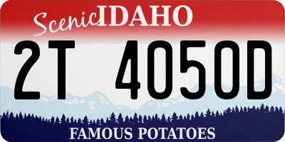 ID license plate 2T4050D