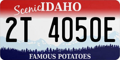 ID license plate 2T4050E
