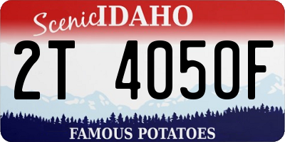 ID license plate 2T4050F