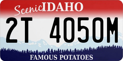 ID license plate 2T4050M