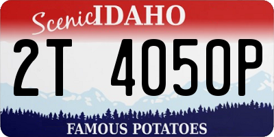 ID license plate 2T4050P