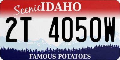 ID license plate 2T4050W