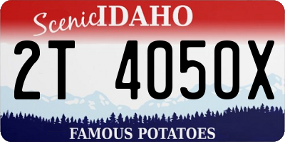 ID license plate 2T4050X