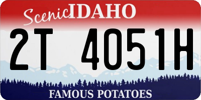 ID license plate 2T4051H