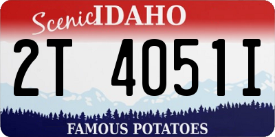 ID license plate 2T4051I