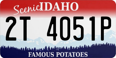 ID license plate 2T4051P