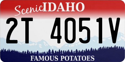 ID license plate 2T4051V