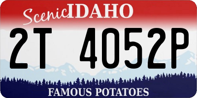 ID license plate 2T4052P