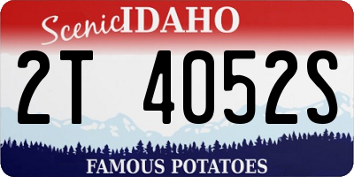 ID license plate 2T4052S