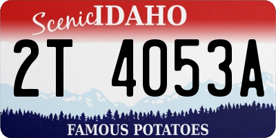 ID license plate 2T4053A