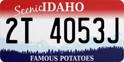 ID license plate 2T4053J