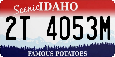 ID license plate 2T4053M
