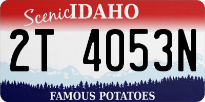 ID license plate 2T4053N
