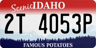 ID license plate 2T4053P