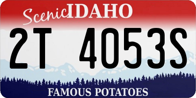 ID license plate 2T4053S