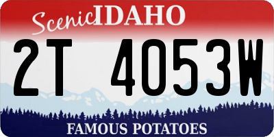ID license plate 2T4053W