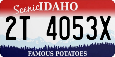 ID license plate 2T4053X