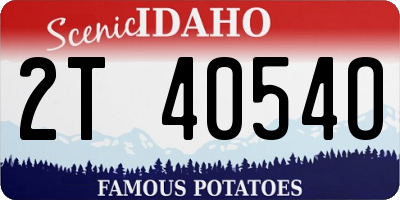 ID license plate 2T4054O