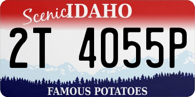 ID license plate 2T4055P