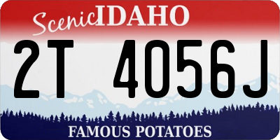 ID license plate 2T4056J