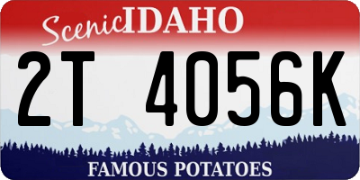 ID license plate 2T4056K