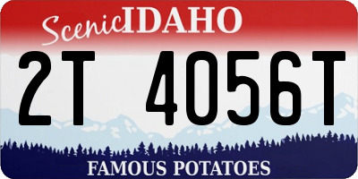 ID license plate 2T4056T