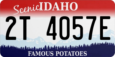 ID license plate 2T4057E