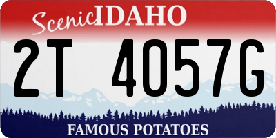 ID license plate 2T4057G