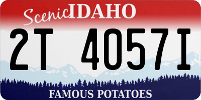 ID license plate 2T4057I