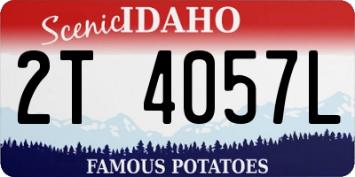 ID license plate 2T4057L