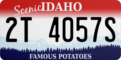 ID license plate 2T4057S