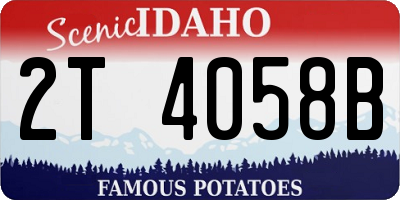 ID license plate 2T4058B