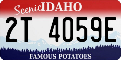 ID license plate 2T4059E
