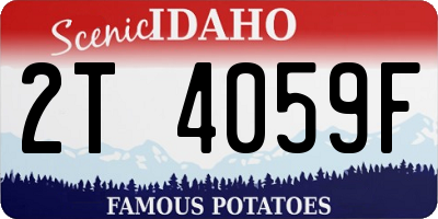 ID license plate 2T4059F