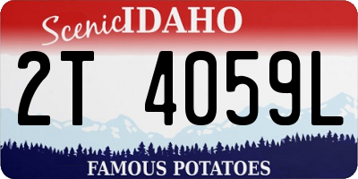 ID license plate 2T4059L