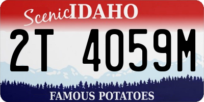 ID license plate 2T4059M