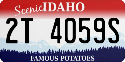 ID license plate 2T4059S