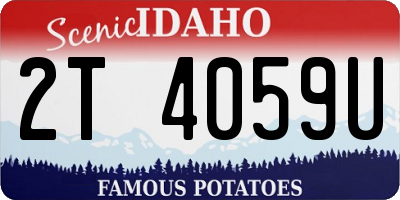 ID license plate 2T4059U