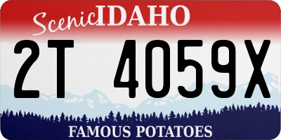 ID license plate 2T4059X