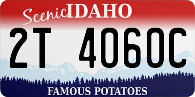 ID license plate 2T4060C