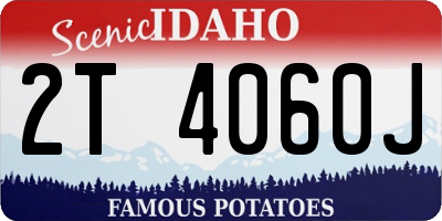 ID license plate 2T4060J