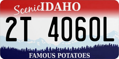 ID license plate 2T4060L