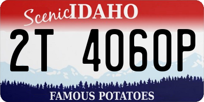 ID license plate 2T4060P