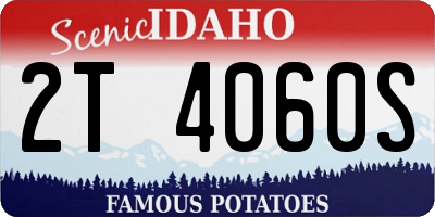 ID license plate 2T4060S