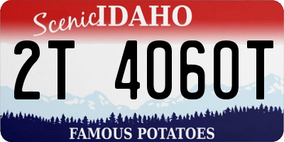 ID license plate 2T4060T