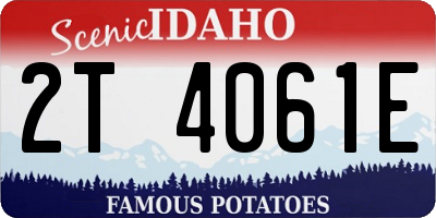 ID license plate 2T4061E