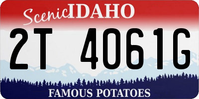 ID license plate 2T4061G